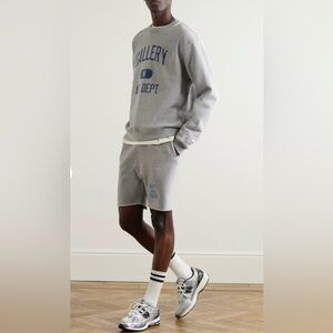 GALLERY DEPT
Straight-Leg Logo-Print Frayed Cotton-Jersey
Drawstring Shorts